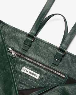 Cole Buxton AKIMBO X CB CROC EMBOSSED LEATHER BAG| Accessories|Leather