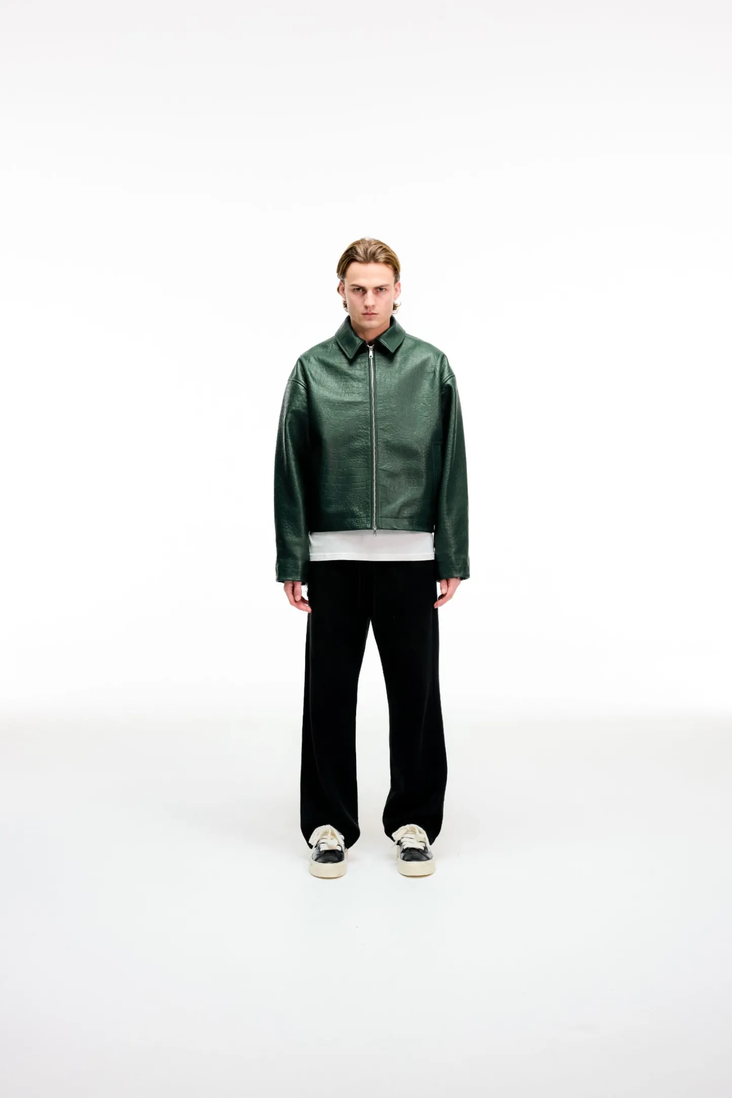 Cole Buxton AKIMBO X CB CROC LEATHER JACKET| Outerwear|Leather