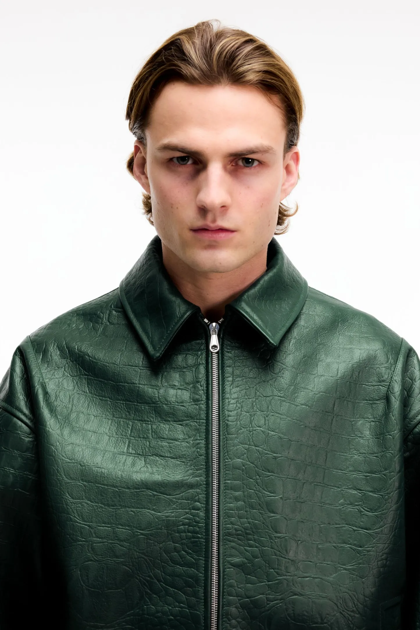 Cole Buxton AKIMBO X CB CROC LEATHER JACKET| Outerwear|Leather