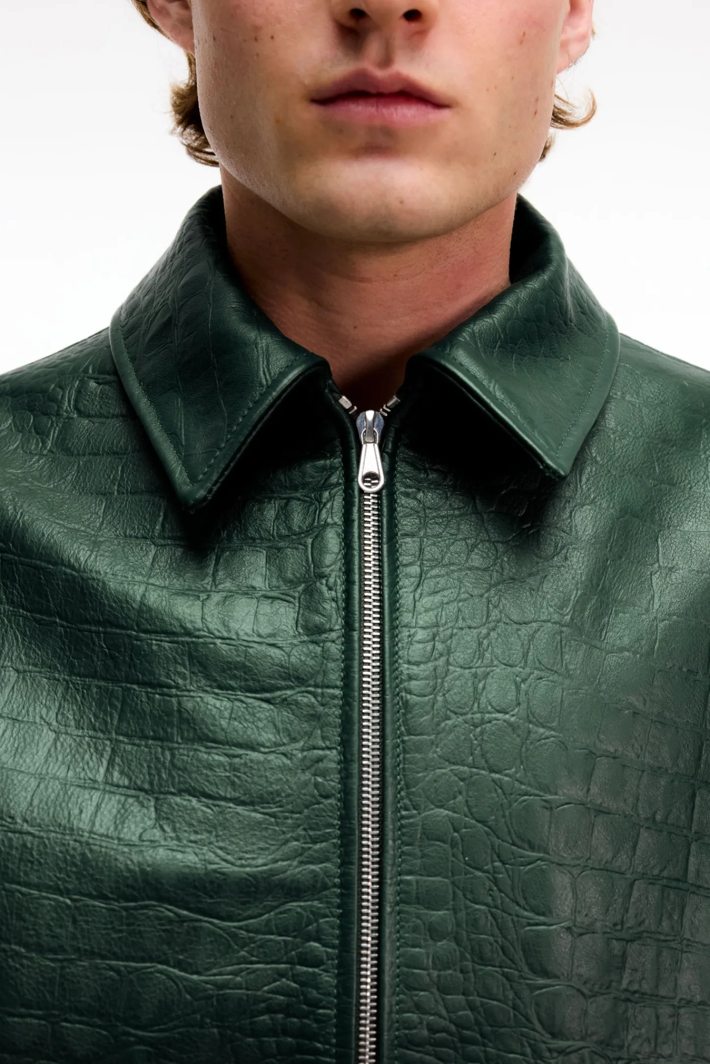 Cole Buxton AKIMBO X CB CROC LEATHER JACKET| Outerwear|Leather