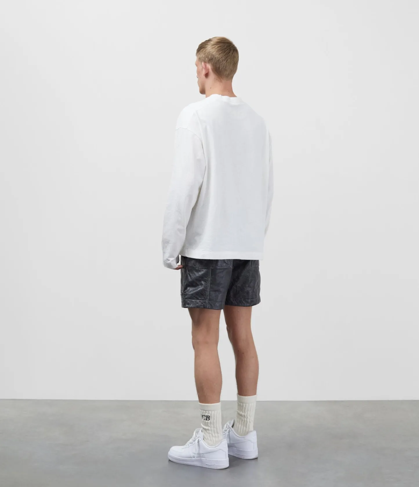Cole Buxton CB CRACKED LEATHER SHORTS| Shorts