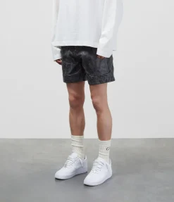 Cole Buxton CB CRACKED LEATHER SHORTS| Shorts