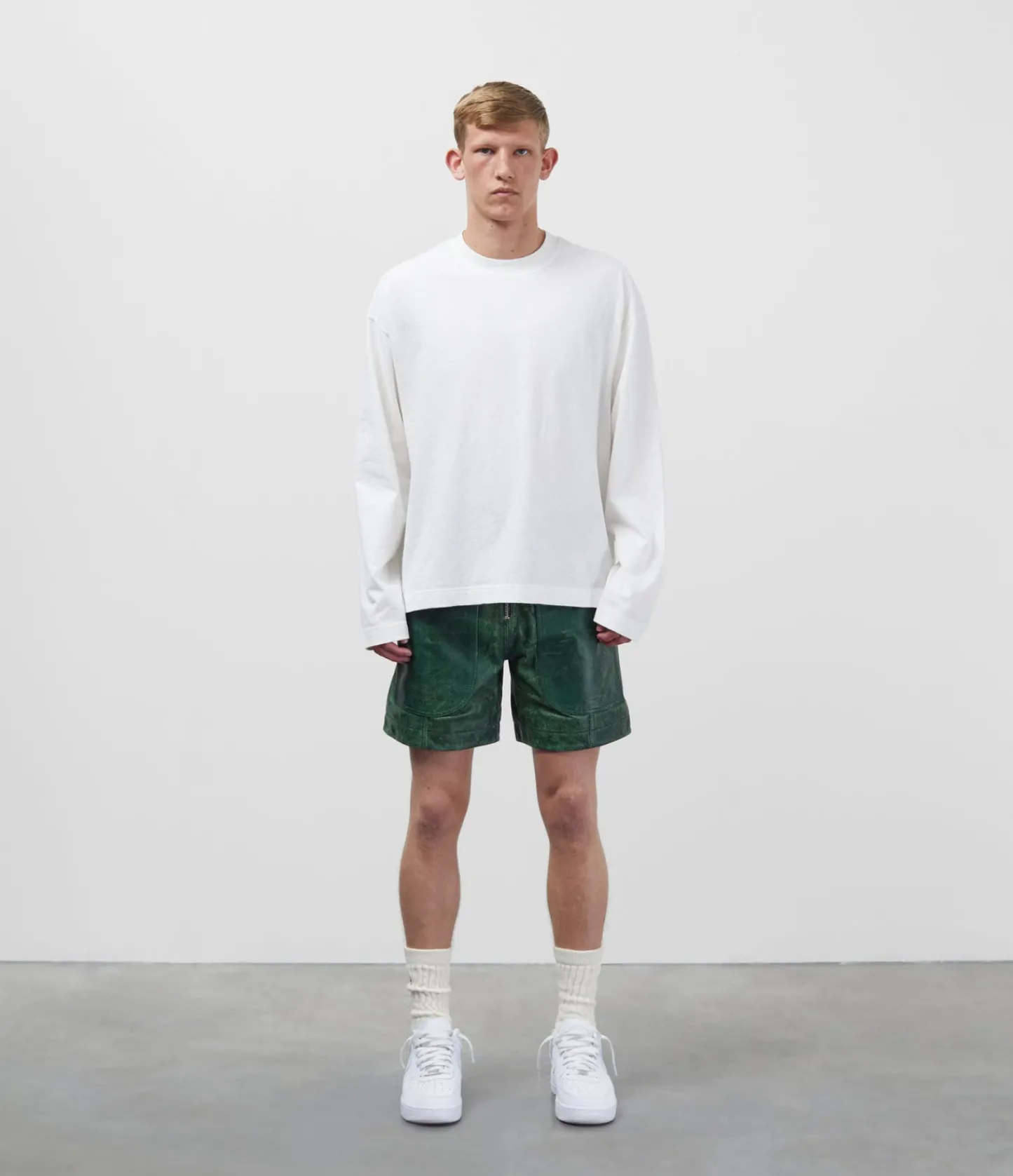 Cole Buxton CB CRACKED LEATHER SHORTS| Shorts