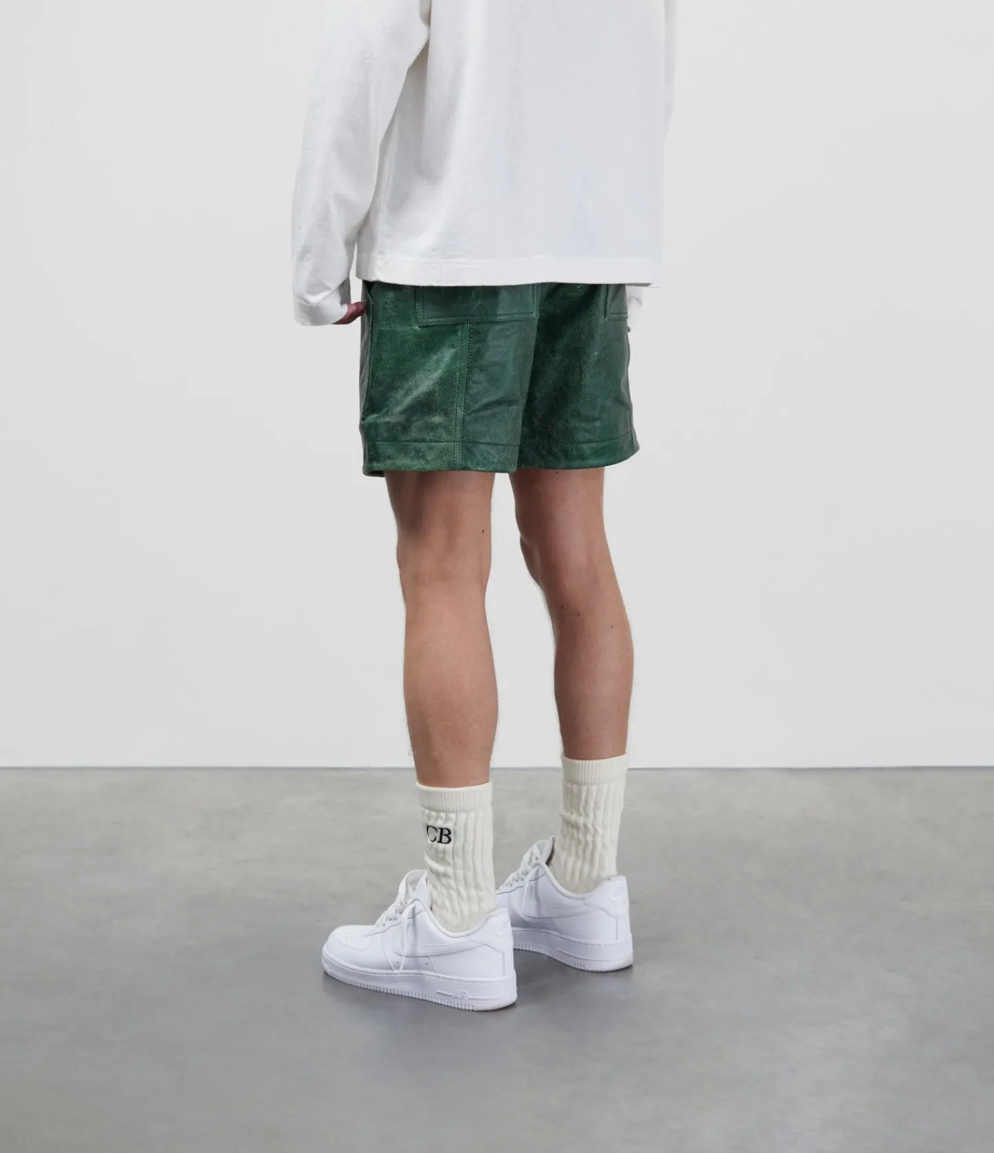 Cole Buxton CB CRACKED LEATHER SHORTS| Shorts