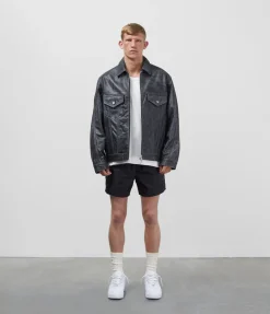 Cole Buxton CB CRACKED LEATHER TRUCKER| Outerwear|Leather