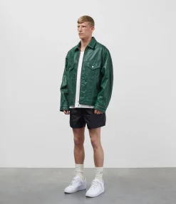 Cole Buxton CB CRACKED LEATHER TRUCKER| Outerwear|Leather