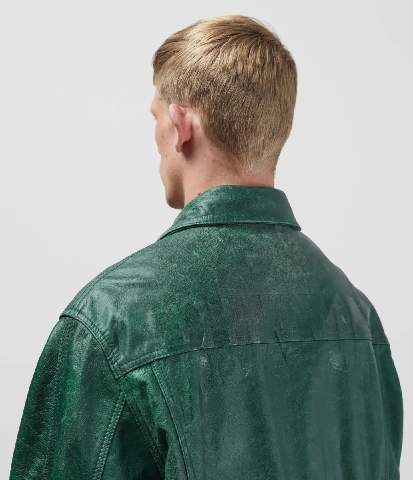 Cole Buxton CB CRACKED LEATHER TRUCKER| Outerwear|Leather