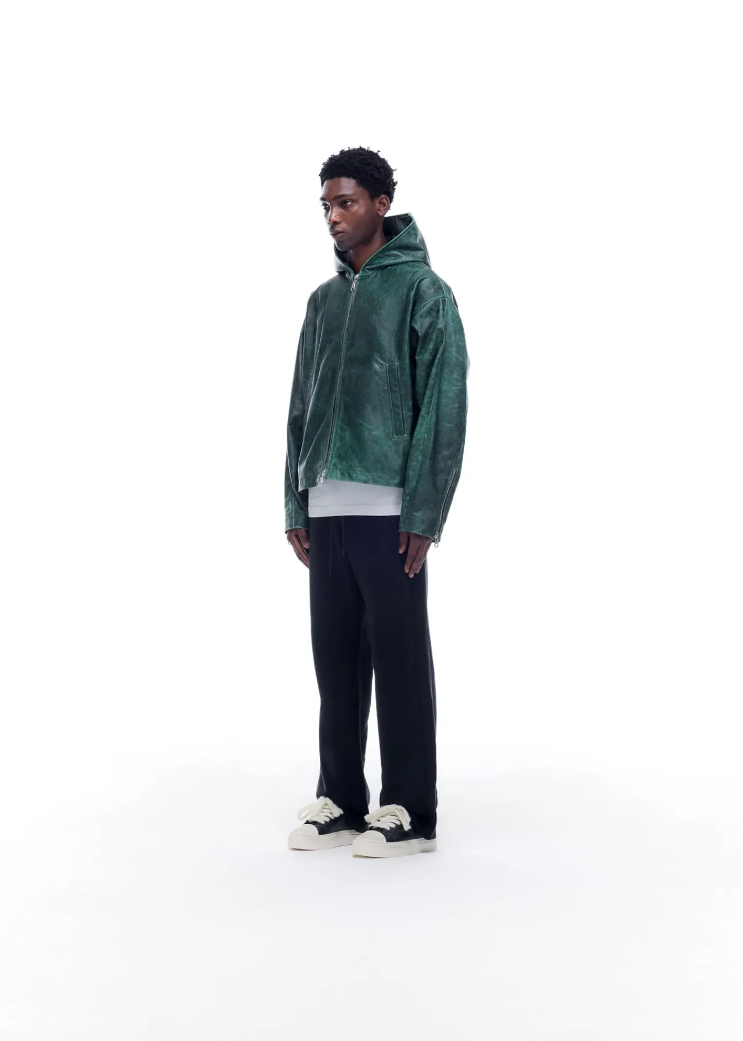 Cole Buxton CB HOODED LEATHER JACKET| Outerwear|Leather