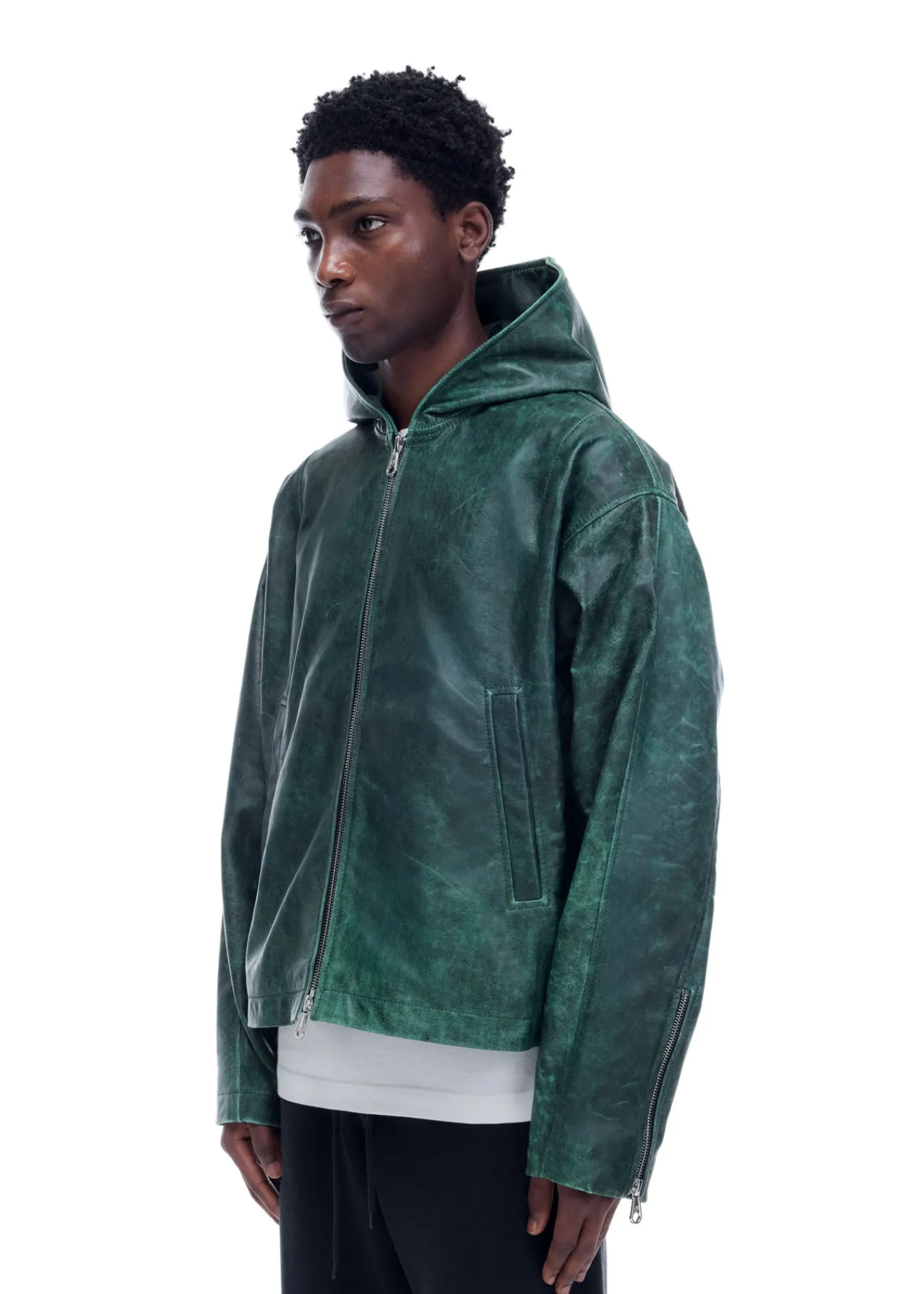 Cole Buxton CB HOODED LEATHER JACKET| Outerwear|Leather