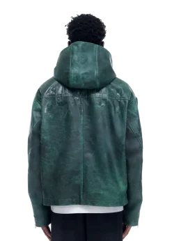 Cole Buxton CB HOODED LEATHER JACKET| Outerwear|Leather