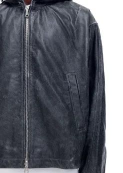 Cole Buxton CB HOODED LEATHER JACKET| Outerwear|Leather