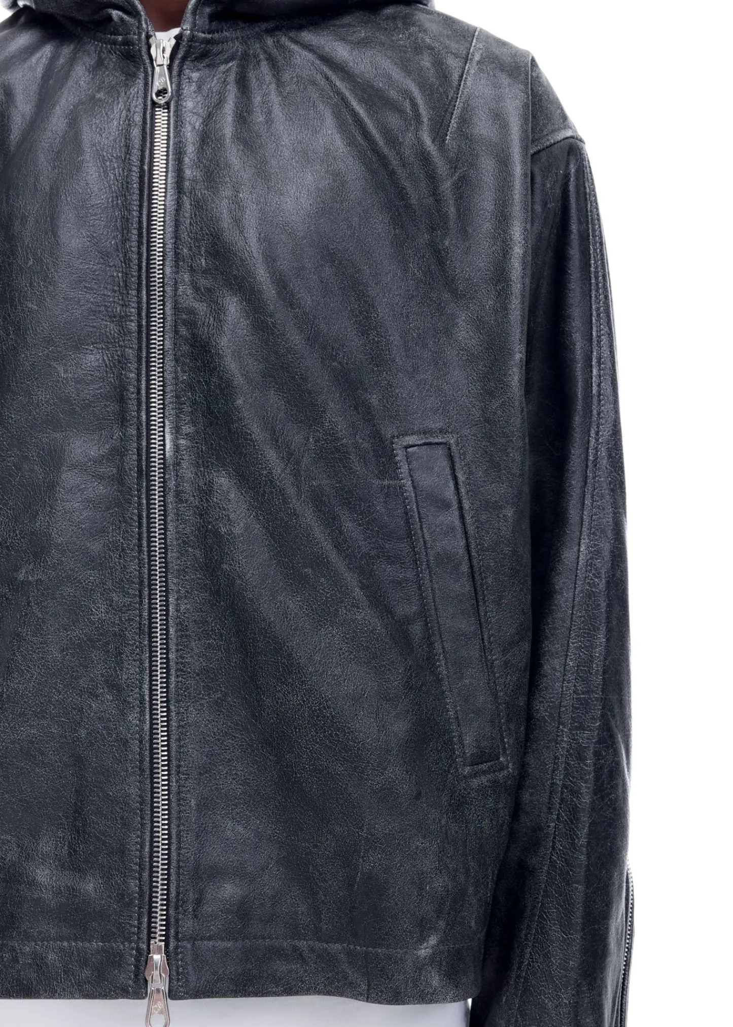 Cole Buxton CB HOODED LEATHER JACKET| Outerwear|Leather