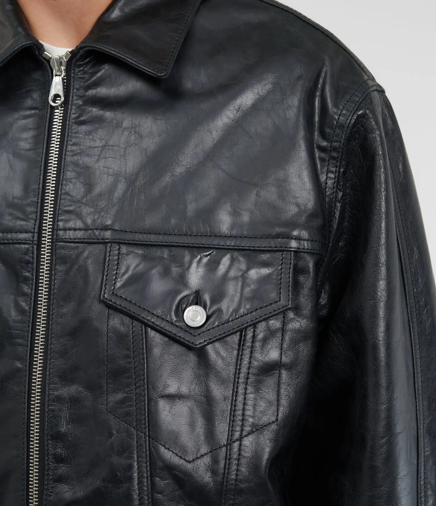 Cole Buxton CB LEATHER TRUCKER| Outerwear|Leather