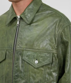 Cole Buxton CB LEATHER TRUCKER| Outerwear|Leather