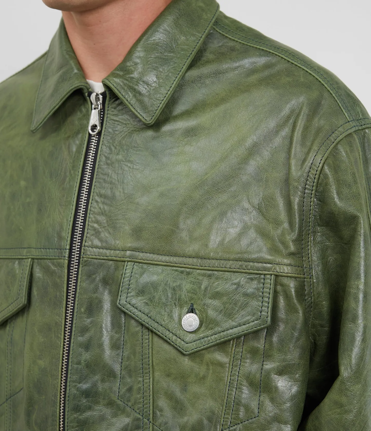 Cole Buxton CB LEATHER TRUCKER| Outerwear|Leather
