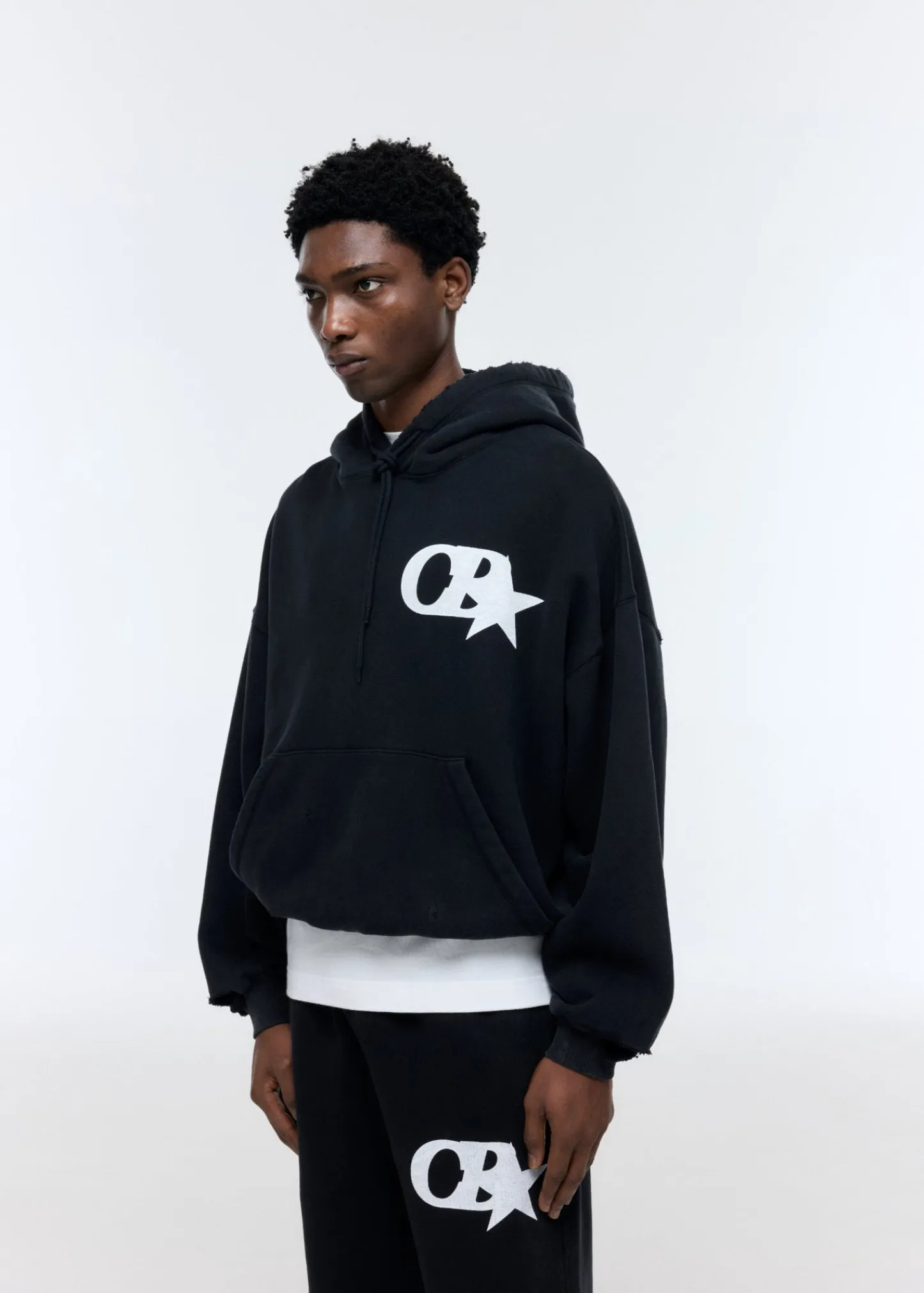 Cole Buxton CB STAR DISTRESSED POCKET HOODIE| Hoodies