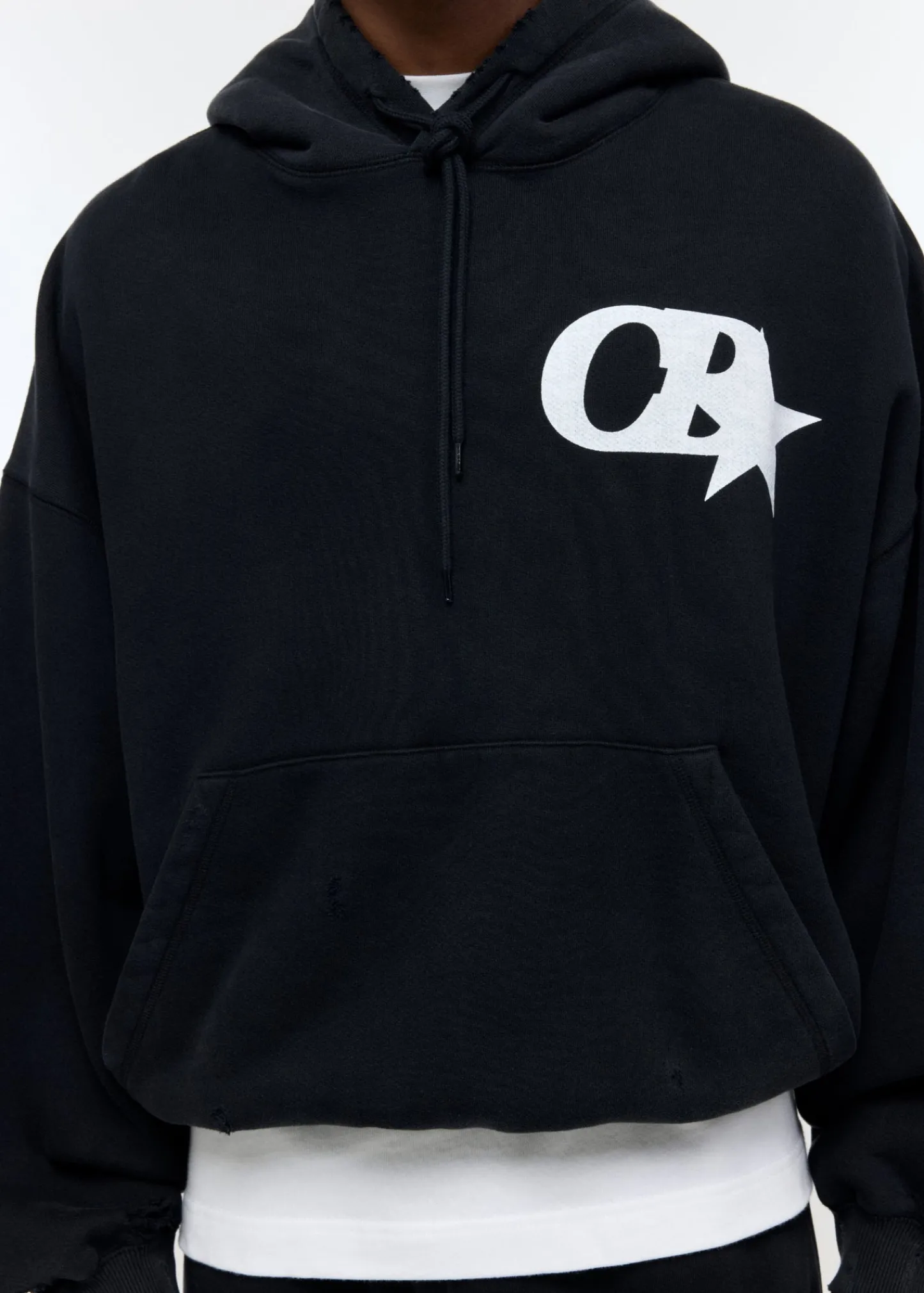 Cole Buxton CB STAR DISTRESSED POCKET HOODIE| Hoodies