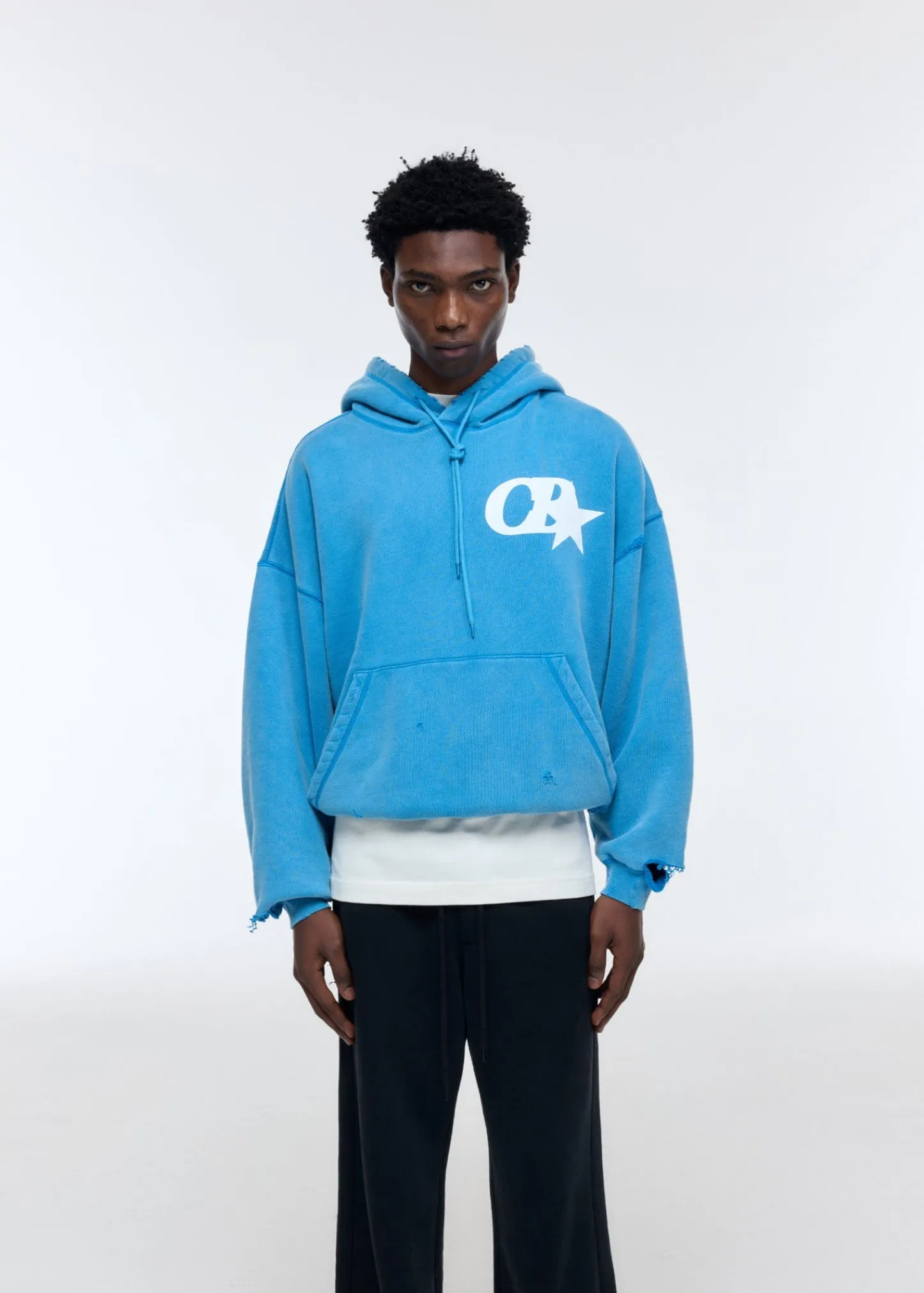 Cole Buxton CB STAR DISTRESSED POCKET HOODIE| Hoodies