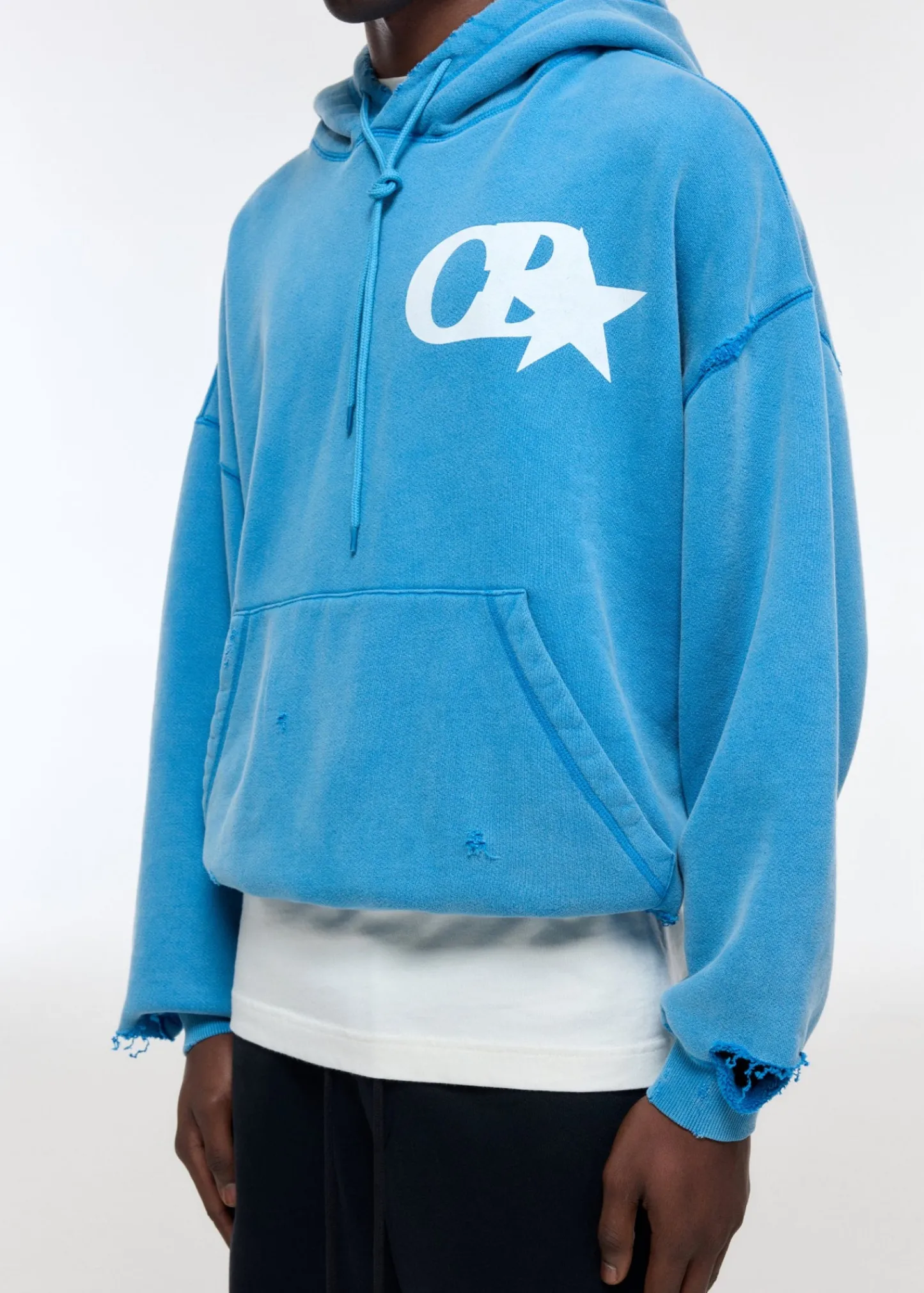 Cole Buxton CB STAR DISTRESSED POCKET HOODIE| Hoodies