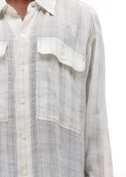 Cole Buxton CHECKED SLUBBY SHIRT| Shirts