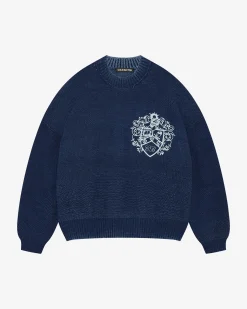 Cole Buxton COLLEGIATE CREST KNIT SWEATER| Knitwear