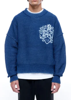 Cole Buxton COLLEGIATE CREST KNIT SWEATER| Knitwear