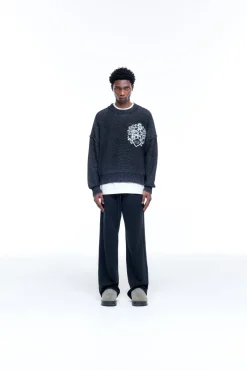 Cole Buxton COLLEGIATE CREST KNIT SWEATER| Knitwear