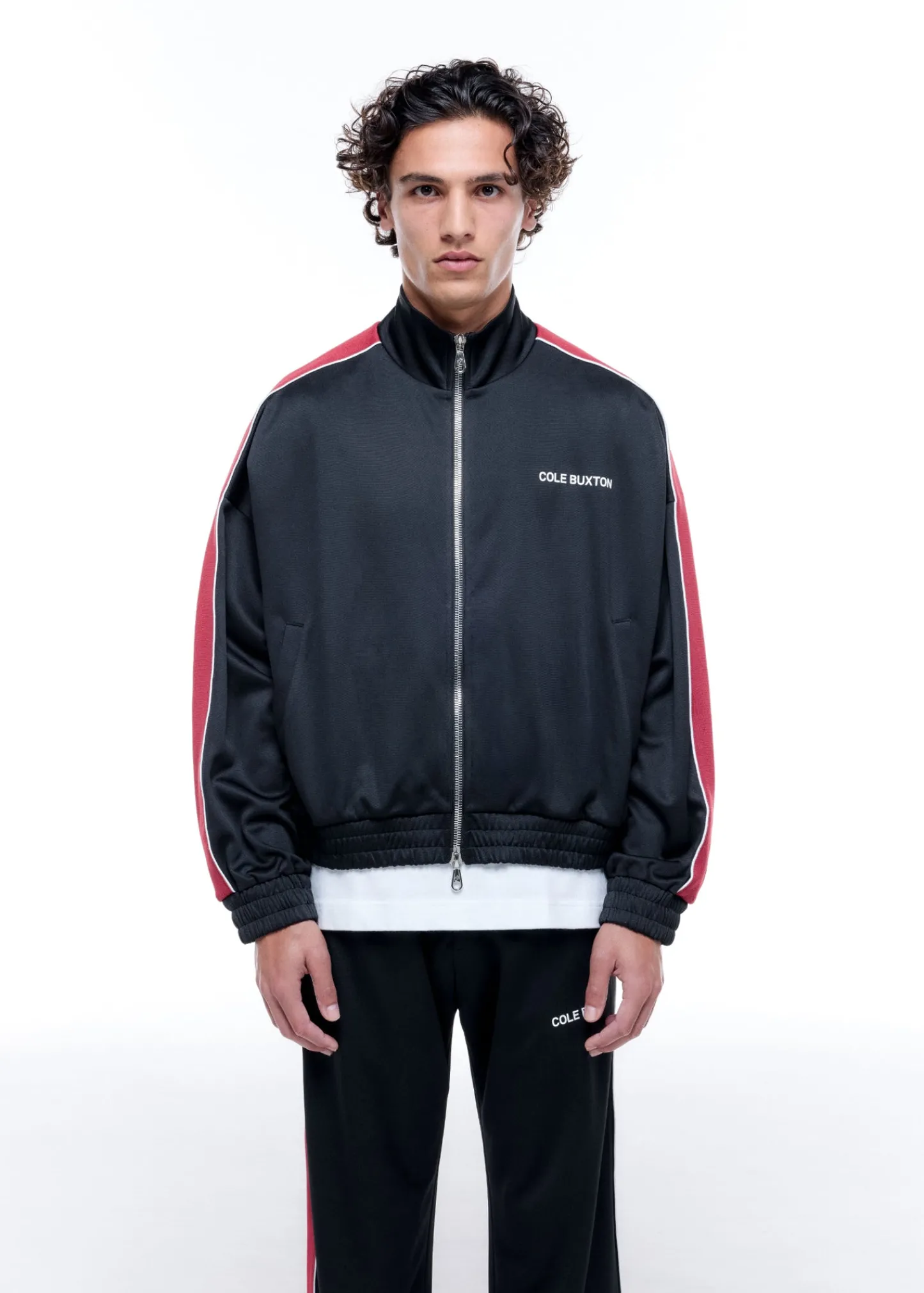 Cole Buxton CONTRAST TAPE TRACK JACKET| Outerwear