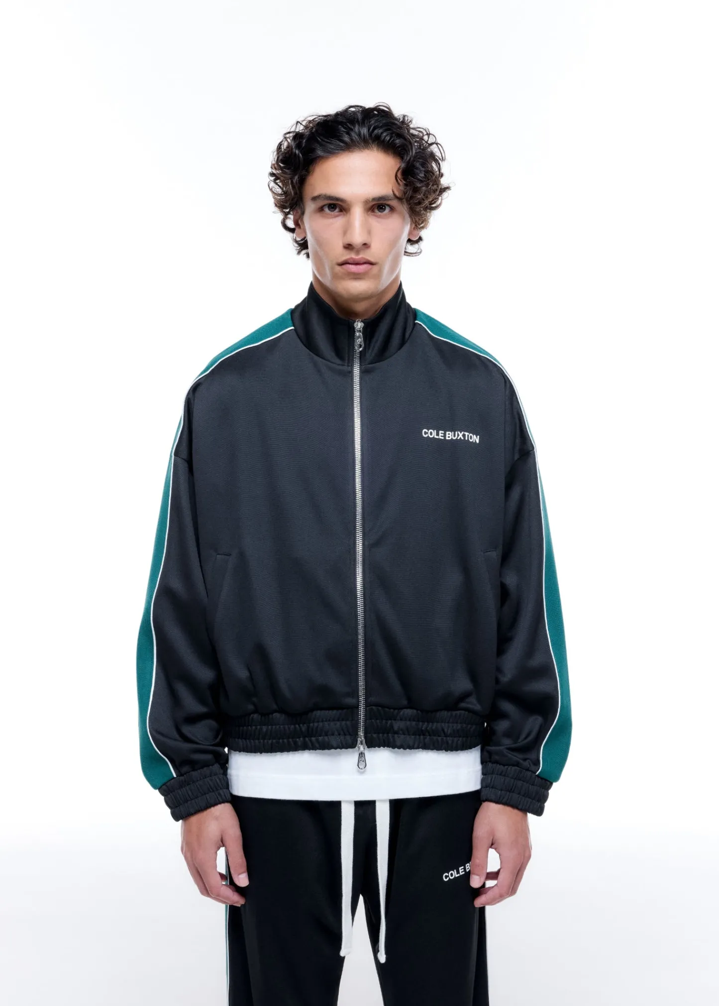 Cole Buxton CONTRAST TAPE TRACK JACKET| Outerwear