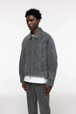 Cole Buxton CRACKED LEATHER JACKET| Outerwear|Leather