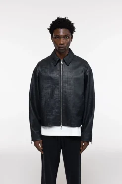 Cole Buxton CROC LEATHER JACKET| Outerwear|Leather