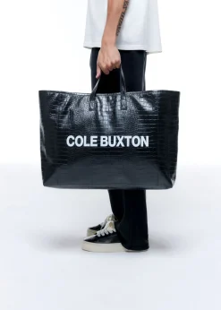 Cole Buxton CROC LEATHER TOTE BAG| Accessories|Leather