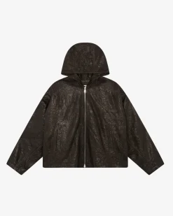 Cole Buxton CRUNCH ZIPPED LEATHER JACKET| Outerwear|Leather