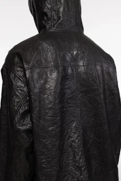 Cole Buxton CRUNCH ZIPPED LEATHER JACKET| Outerwear|Leather
