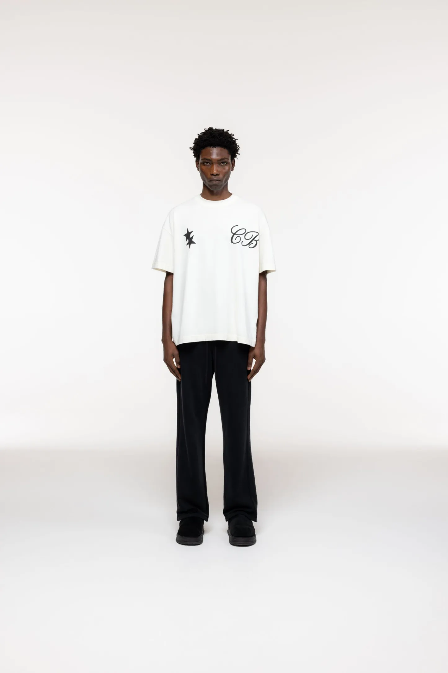 Cole Buxton CURSIVE TWO STARS T-SHIRT| T-Shirts