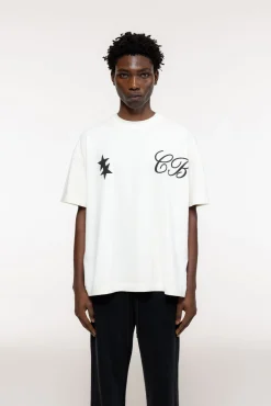 Cole Buxton CURSIVE TWO STARS T-SHIRT| T-Shirts