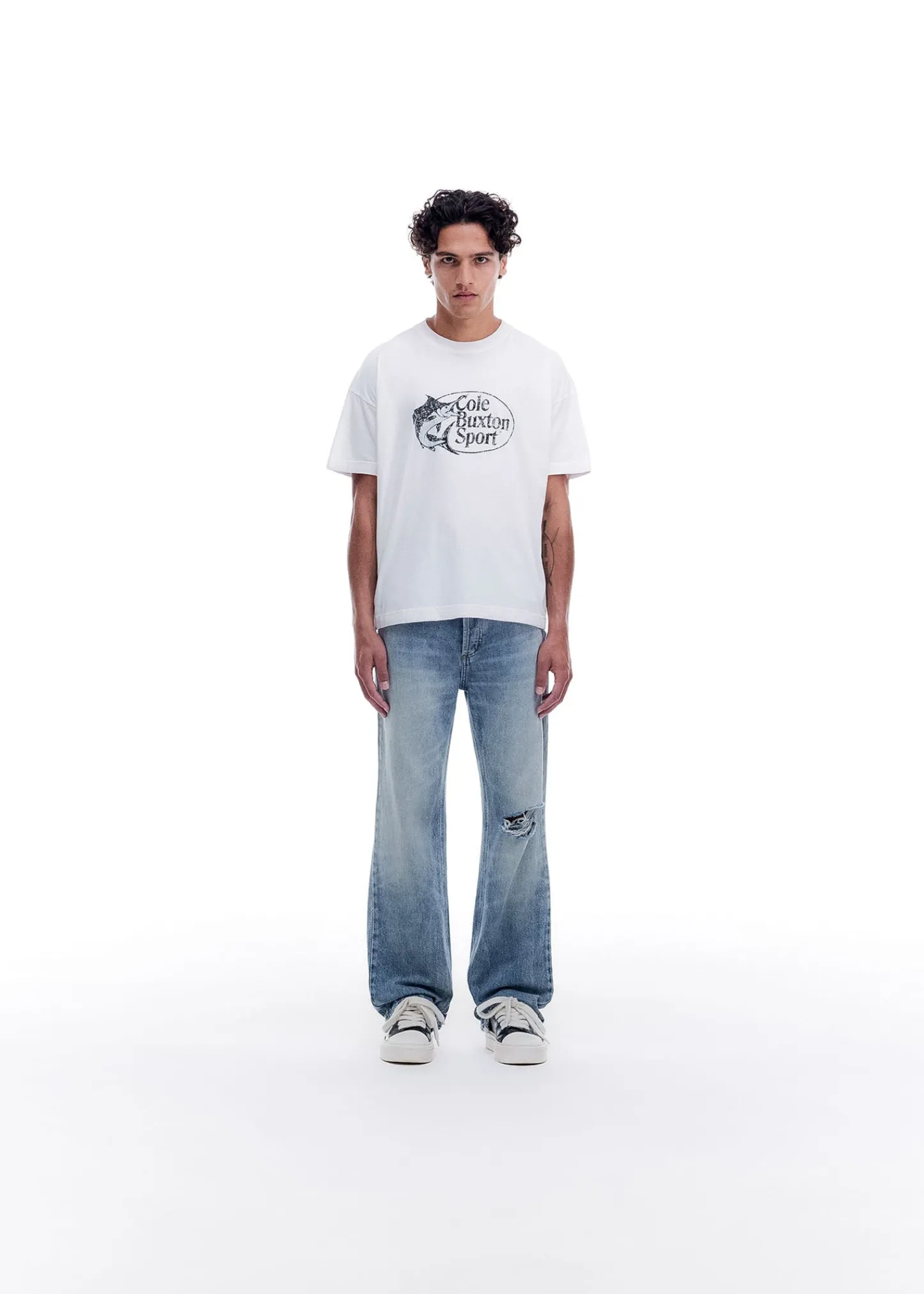 Cole Buxton DISTRESSED CBS T-SHIRT| T-Shirts