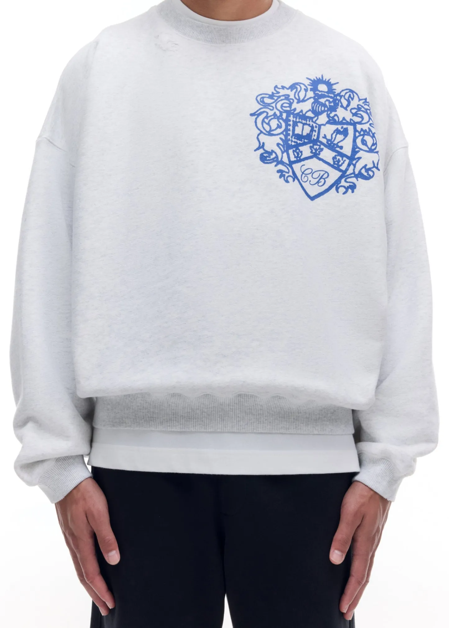Cole Buxton DISTRESSED COLLEGIATE CREST SWEATSHIRT| Sweatshirts