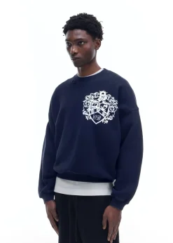 Cole Buxton DISTRESSED COLLEGIATE CREST SWEATSHIRT| Sweatshirts
