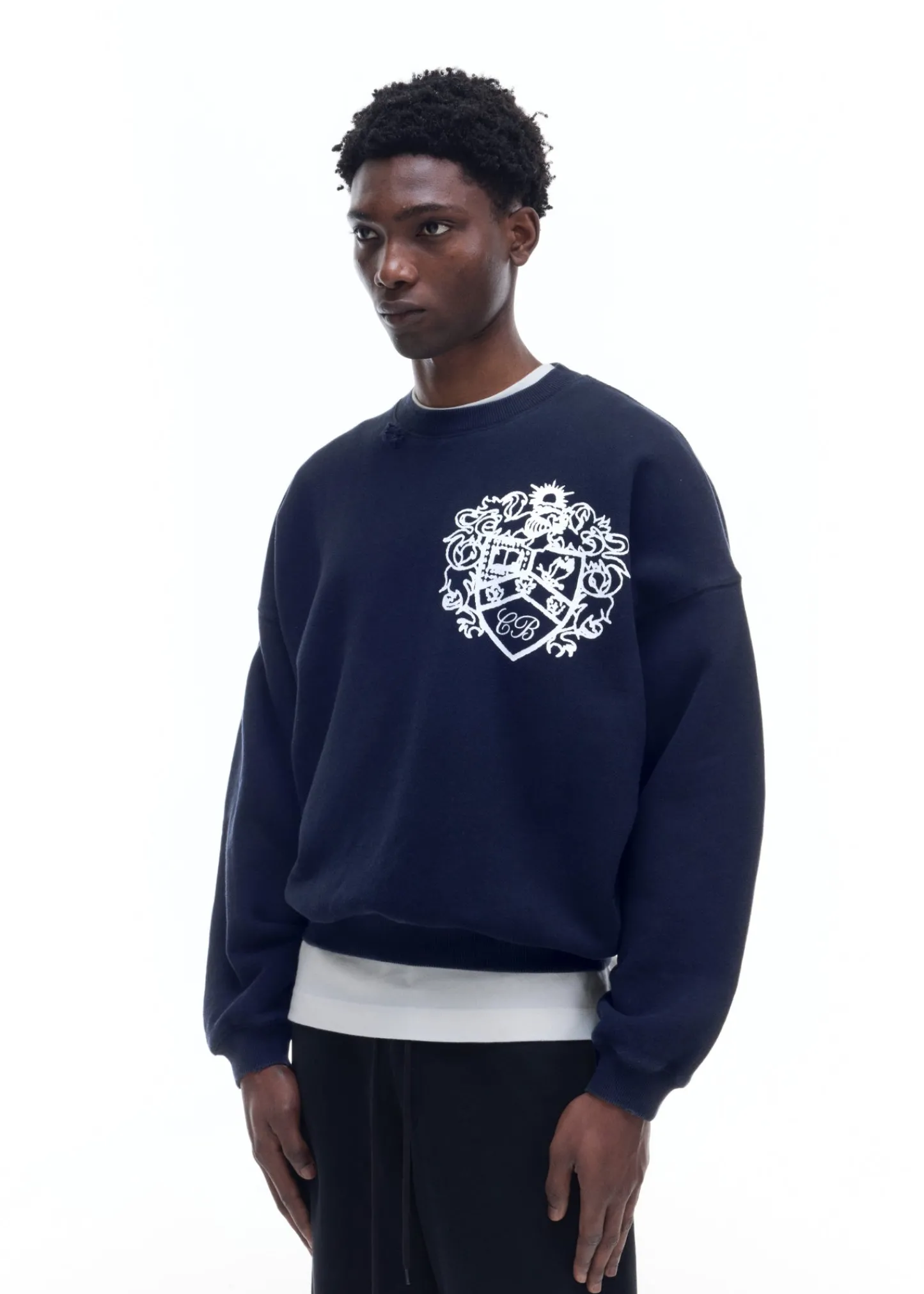 Cole Buxton DISTRESSED COLLEGIATE CREST SWEATSHIRT| Sweatshirts