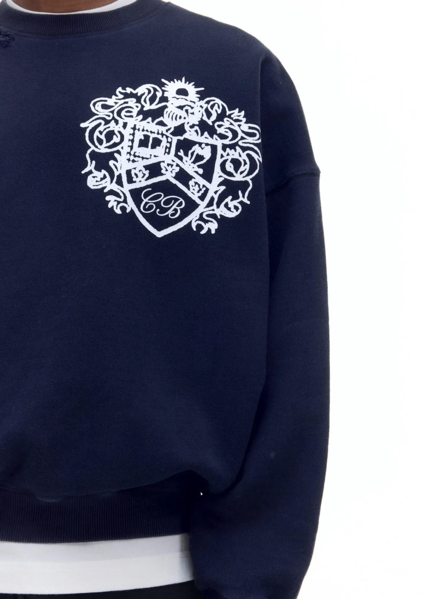 Cole Buxton DISTRESSED COLLEGIATE CREST SWEATSHIRT| Sweatshirts
