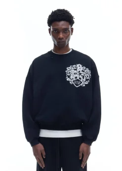 Cole Buxton DISTRESSED COLLEGIATE CREST SWEATSHIRT| Sweatshirts