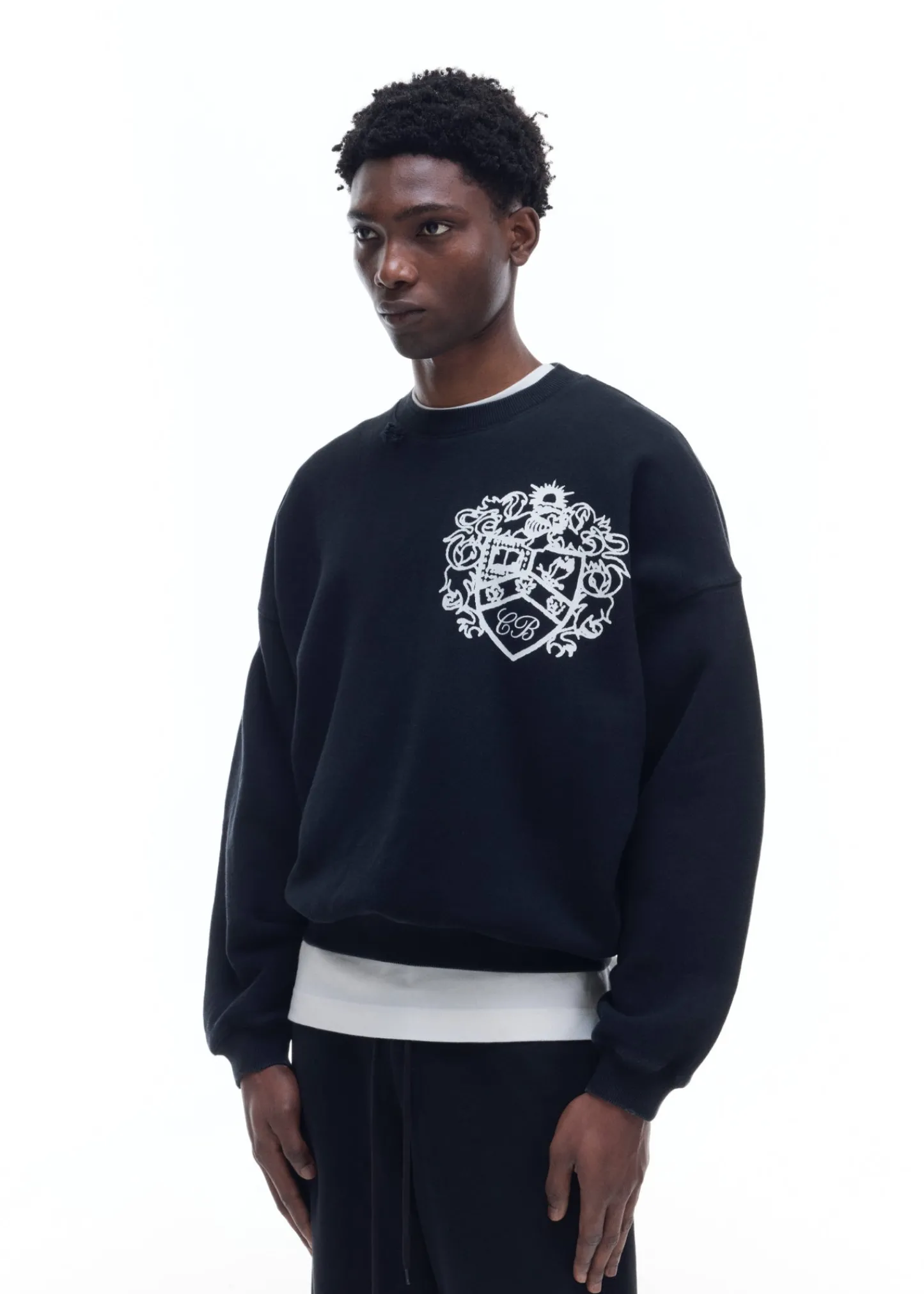 Cole Buxton DISTRESSED COLLEGIATE CREST SWEATSHIRT| Sweatshirts