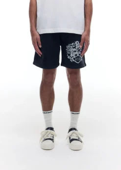 Cole Buxton DISTRESSED COLLEGIATE CREST SHORTS| Shorts