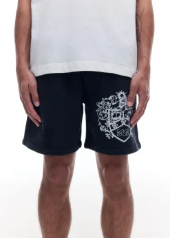 Cole Buxton DISTRESSED COLLEGIATE CREST SHORTS| Shorts