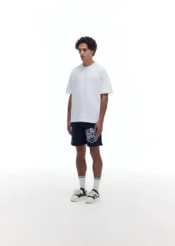 Cole Buxton DISTRESSED COLLEGIATE CREST SHORTS| Shorts