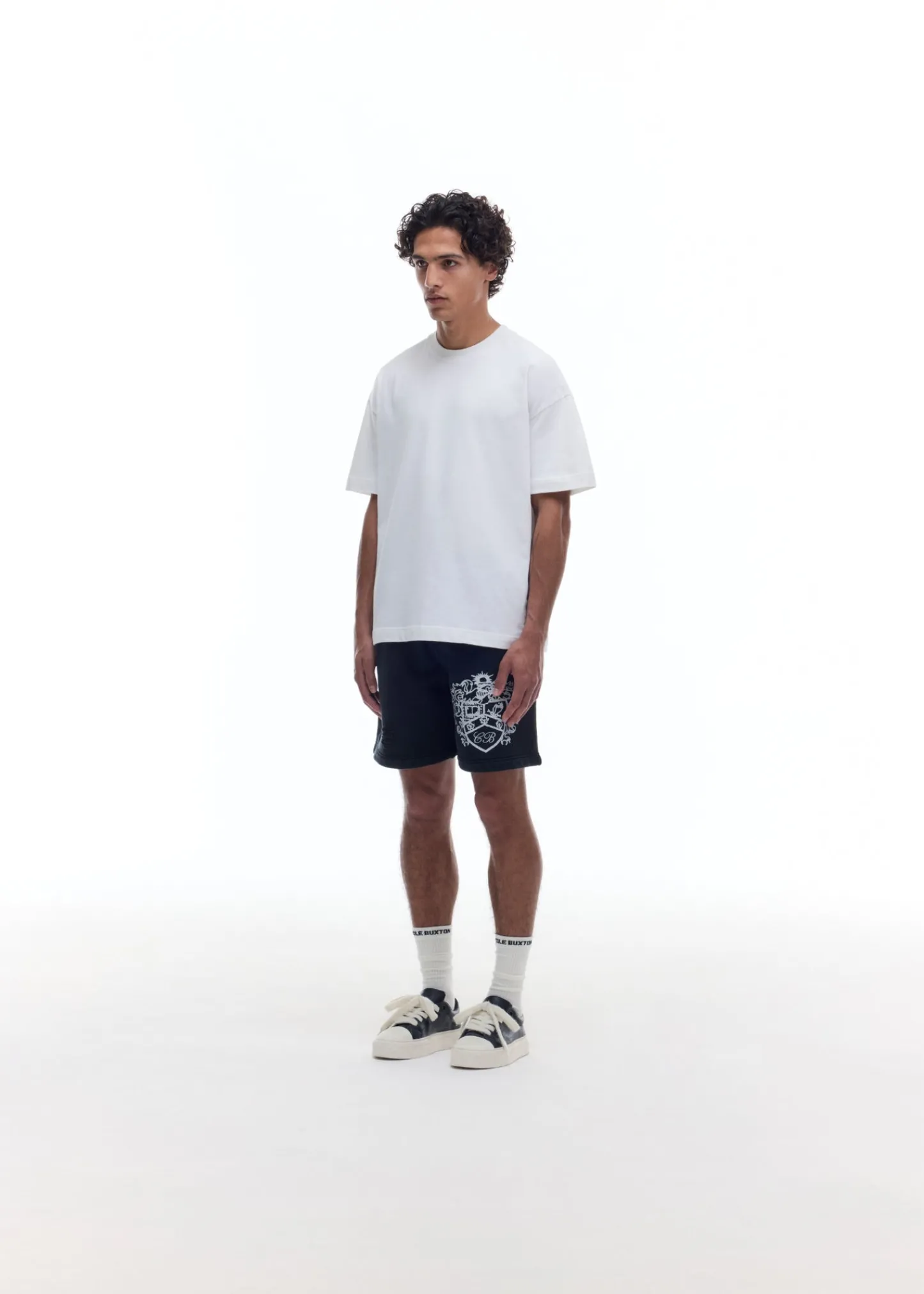 Cole Buxton DISTRESSED COLLEGIATE CREST SHORTS| Shorts