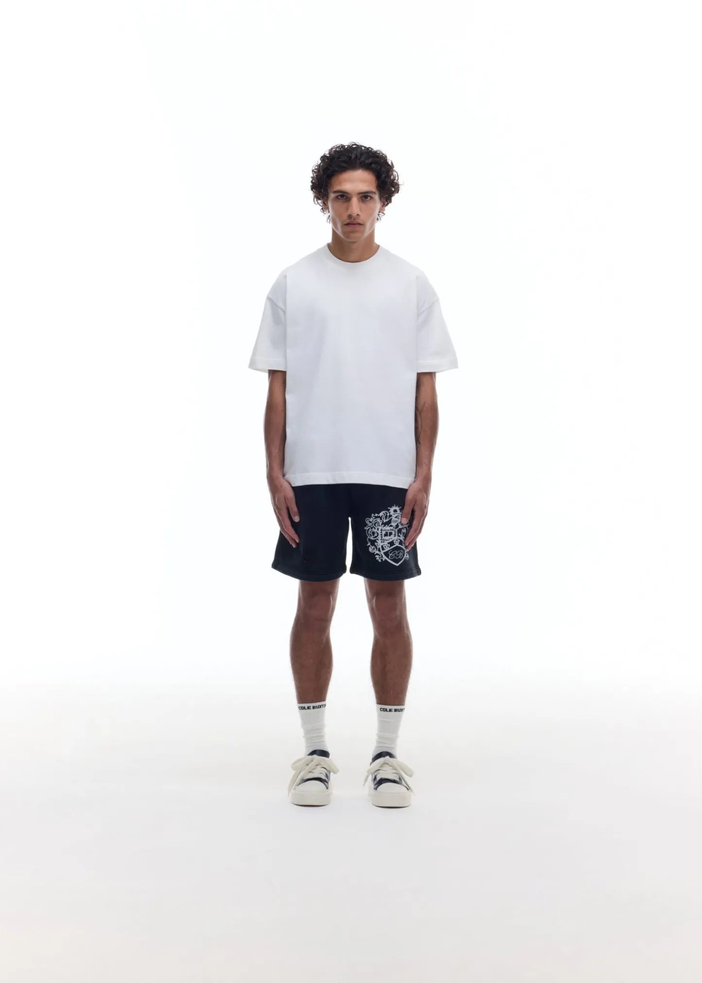 Cole Buxton DISTRESSED COLLEGIATE CREST SHORTS| Shorts