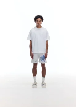 Cole Buxton DISTRESSED COLLEGIATE CREST SHORTS| Shorts