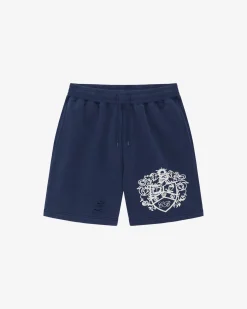 Cole Buxton DISTRESSED COLLEGIATE CREST SHORTS| Shorts